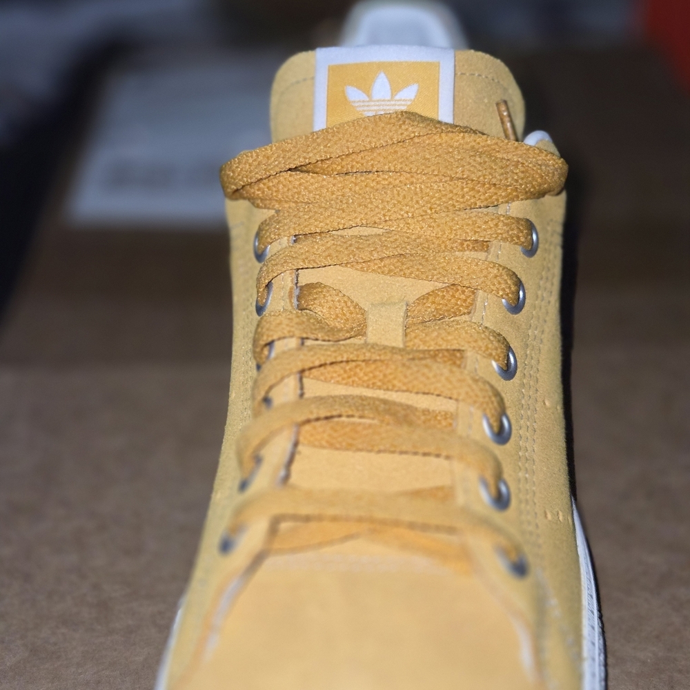 Adidas Mustard Yellow Lace-Up Sneakers